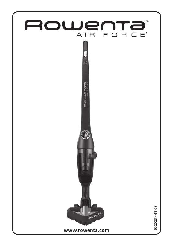 Notice aspirateur sans sac ROWENTA RH8554 AIR FORCE Trouver une — free download